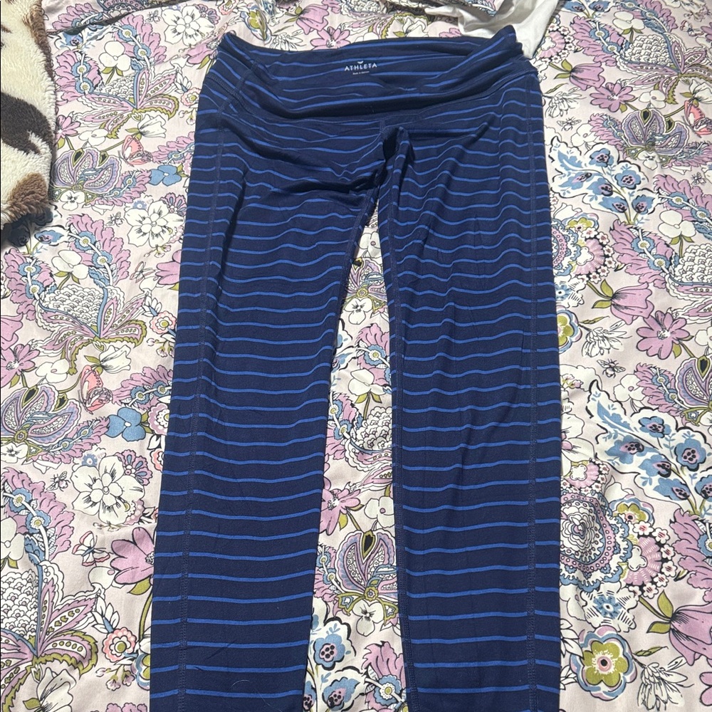 Cute striped Athleta leggings